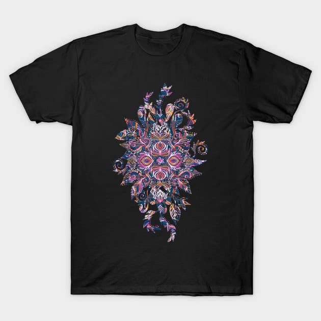 Vivid Celebration - a pattern in magenta, purple and orange T-Shirt by micklyn